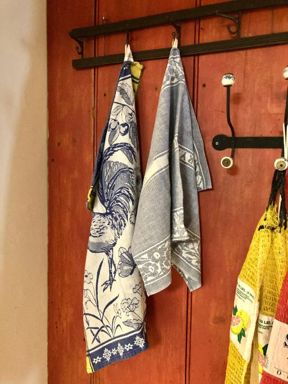 Duo of Jacquard Kitchen Tea/Dish Towels: 1 Liberty of London and 1 Provencal